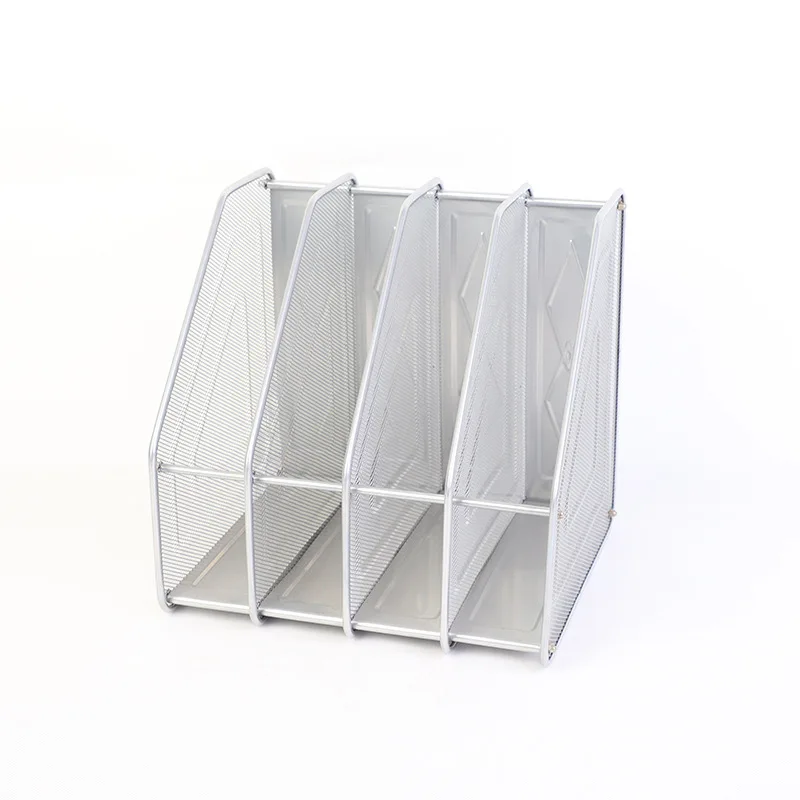 Multifunction Desk Document File Box, Metal Wire Mesh Magazine Organizer