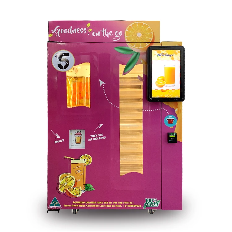 Fully Automatic  Ice Juice  Fresh Lemon Orange Juice Vending Machine for Sale