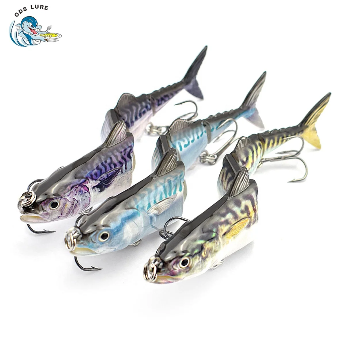 ODS Jointed Bass Trolling Fishing Bait for Saltwater Freshwater Fishing Swimbait Four Section Tuna Fishing lures