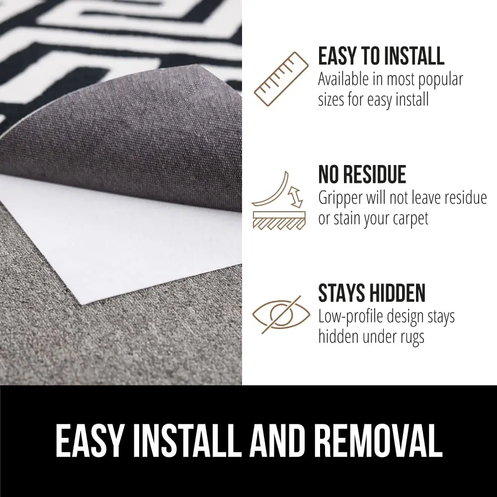 Rug Pad for Carpet Floor, Double Sided, 7x8 FT Gripper for Over Carpets, Keep Area Rugs in Place on Carpeted Floors