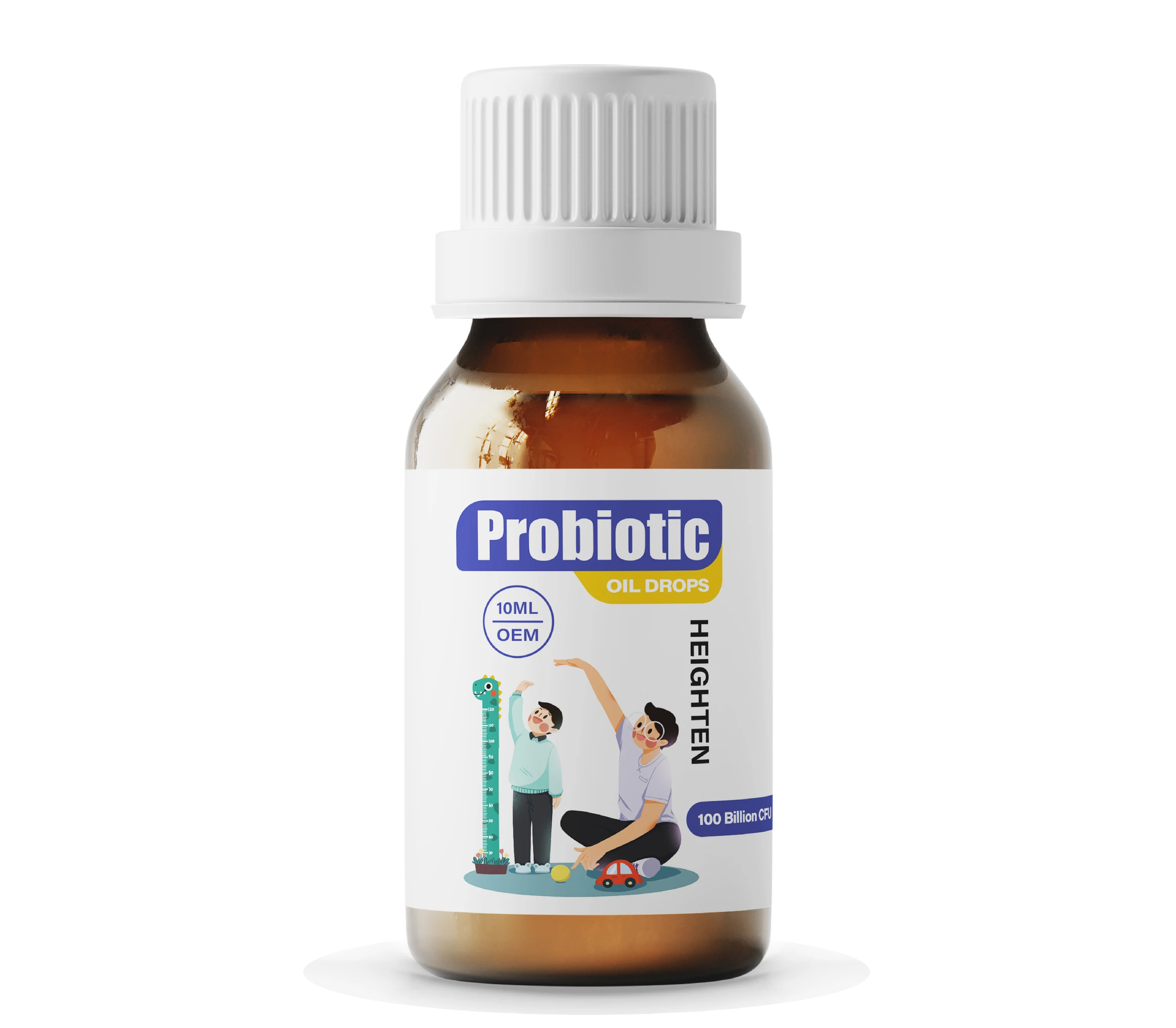 Oem Natural Grow Supplement Probiotic Oil Drops Heighten with Calcium for Increase Bone