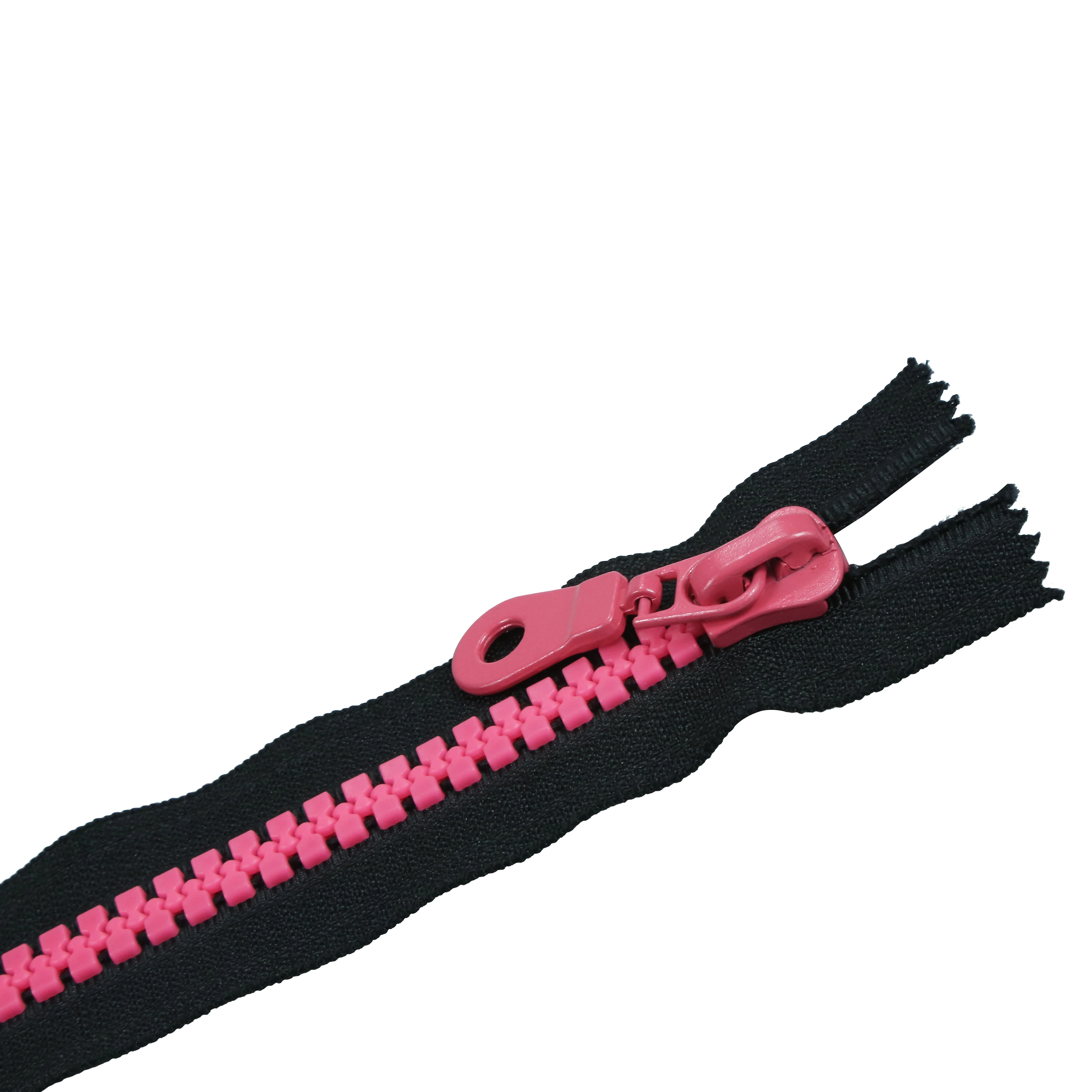 High quality pink chain wholesale zipper with  cheap price plastic resin zipper