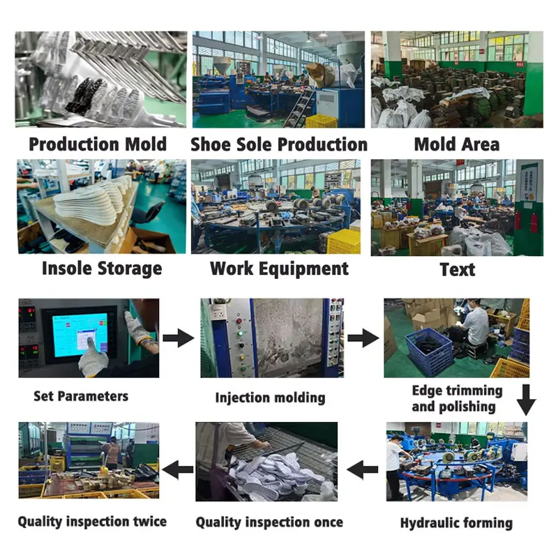 Direct Factory Custom Durable Soft EVA Shoe Soles for Men Non-Slip Lightweight Wear-Resistant Leather Shoes Black Outer Soles