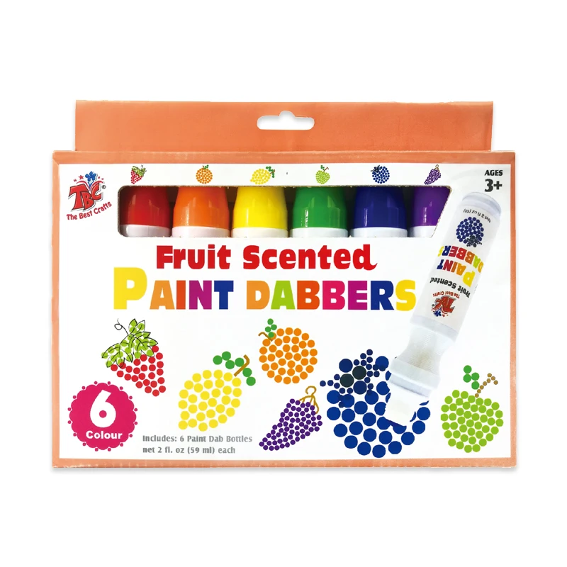Non Toxic Washable Paint Fruit Scented Perfume Tempera Painting Kit Dot Marker Set