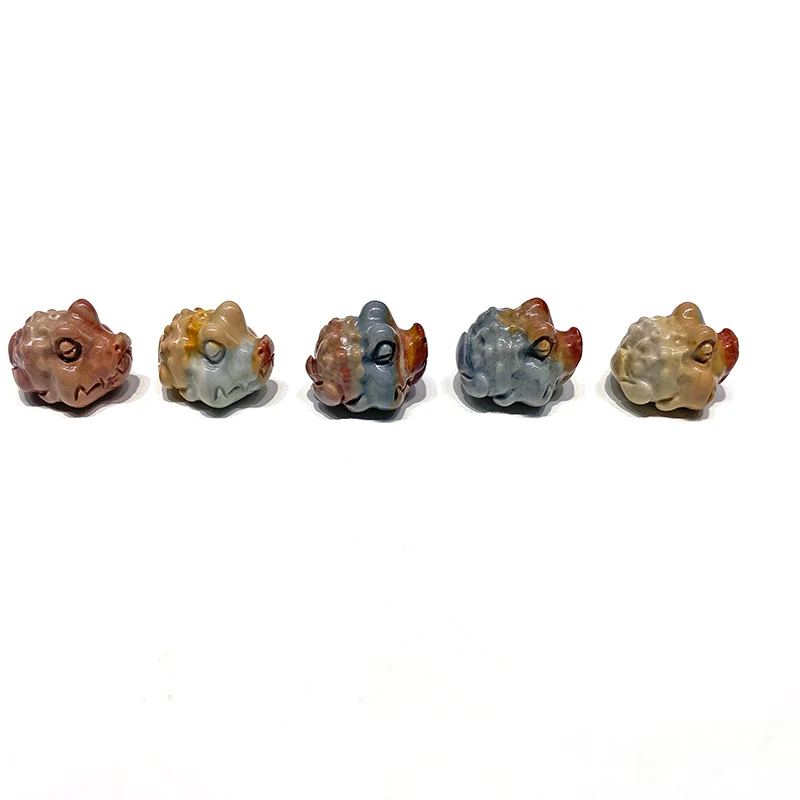 Wholesale natural crystal Stone Dinosaur sculpture quartz agate Dinosaur carving skull for gift