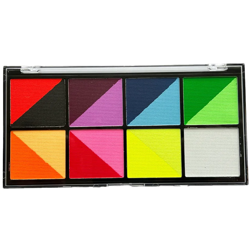 MLM Cosmetic Makeup Professional Face Painting Split Cake Paint Palette Non Toxic Rainbow Halloween Christmas Face Body Paint