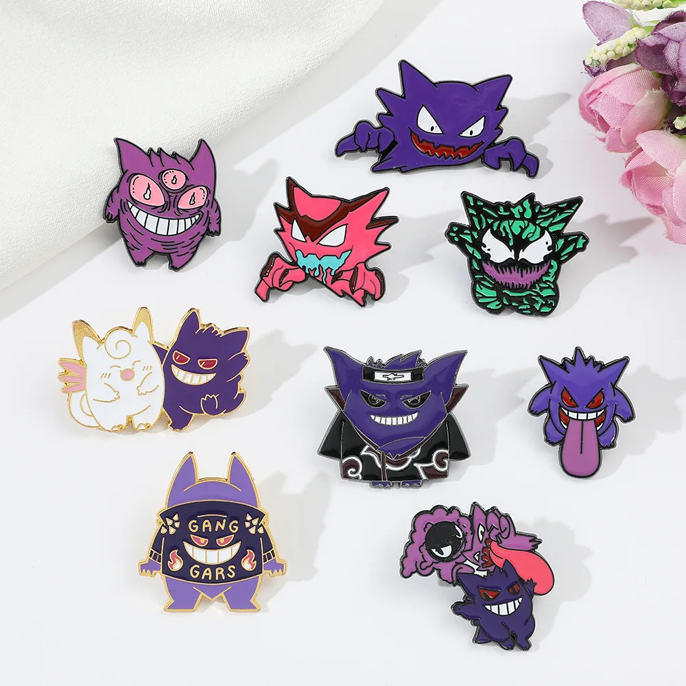 New Trend Cute funny personality creative monster metal badge brooch soft enamel lapel pins