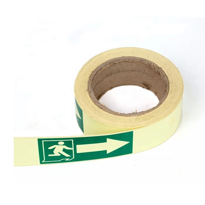 Photoluminescent Film/Photo luminescent Vinyl Roll/Glow in The Dark vinyl for Exit sign Road safety warning sign