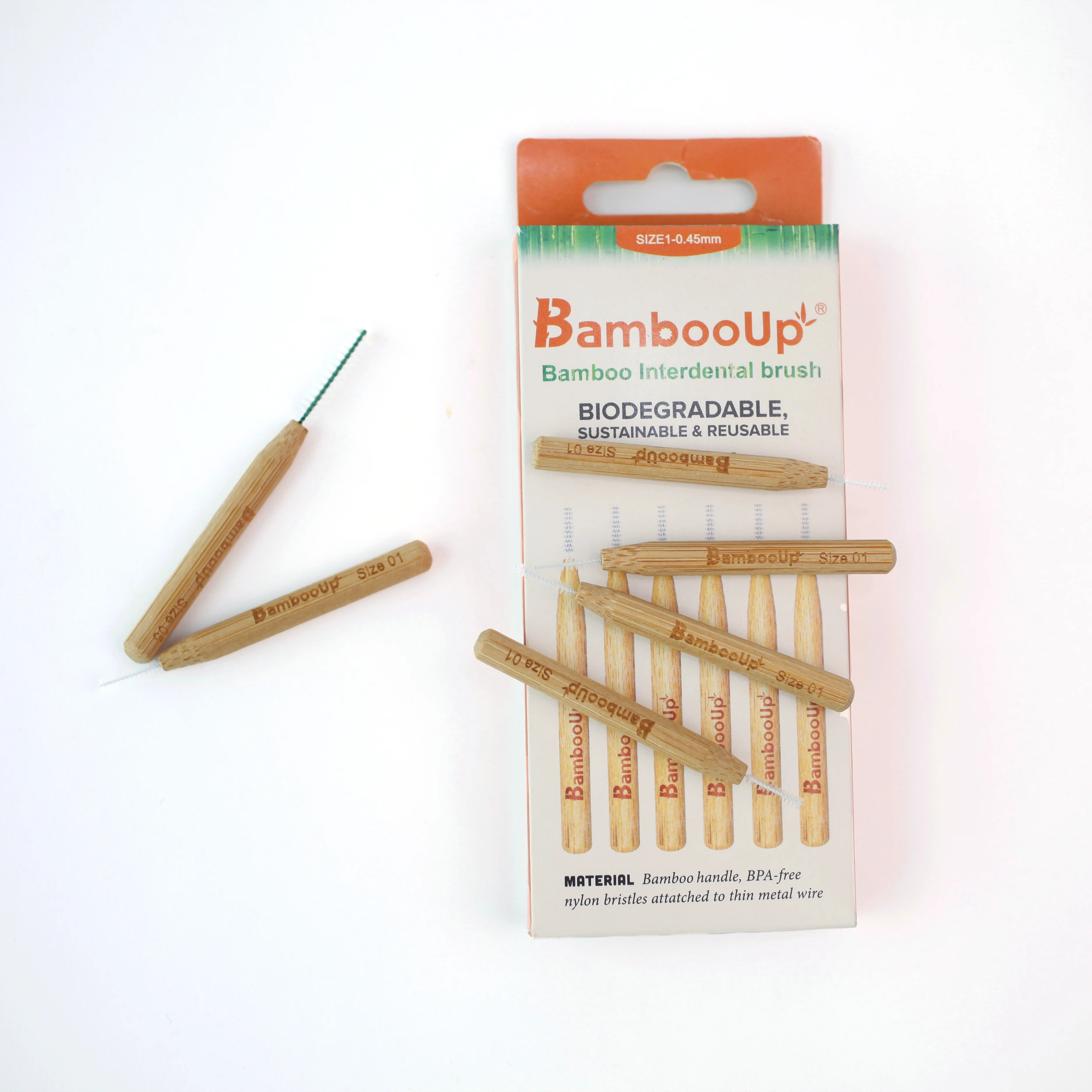 Eco-friendly Bamboo Handle Interdental Brushes Dental Floss Interdental Cleaners Between Teeth Dental Brush