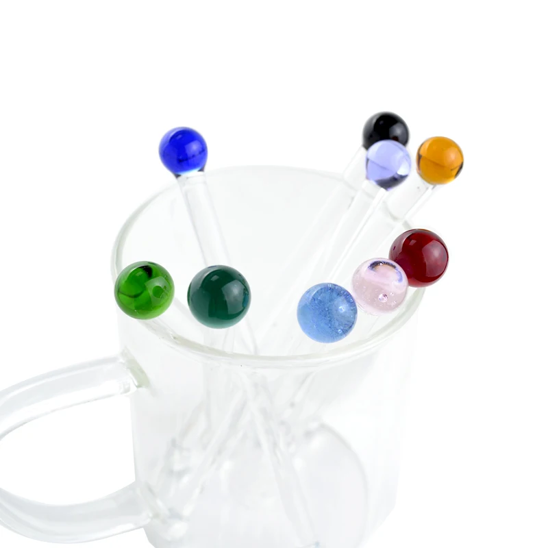 custom stirrer Birds on glass cocktail stirrer handmade glass swizzle sticks