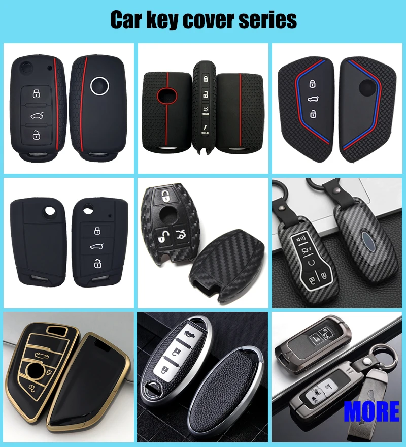 2 Buttons Silicone Key Cover Car Key Case For Volkswagen Skoda SEAT Silicone Keyless Remote Car Key Fob Protector