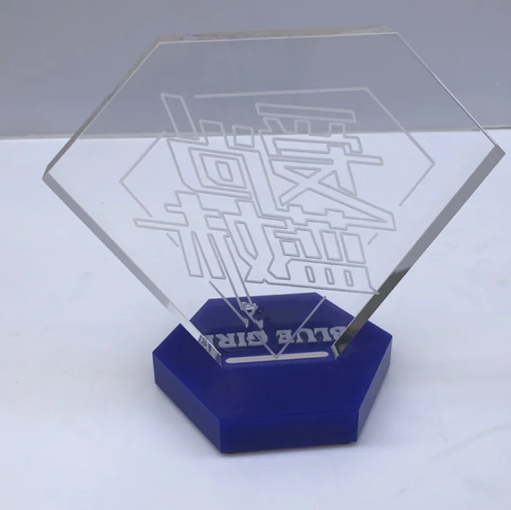 Manufacturer Clear Acrylic Trophy Awards Customized