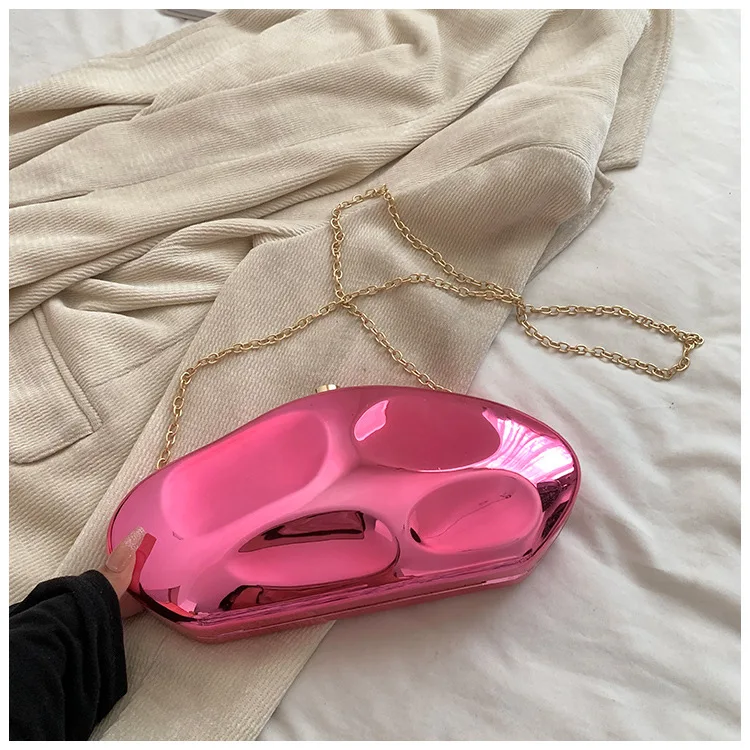 2024 New Arrival Trending Fashion Crossbody Acrylic Clutch Evening Party Golden Silver Bags For Women Ladies