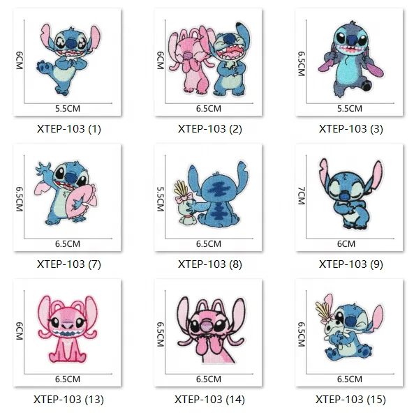 Factory Price Hot Sale Cute Cartoon Embroidery Clothes Patches Wholesale Child Cartoon Embroidered Patch for Shirt Hat Bag