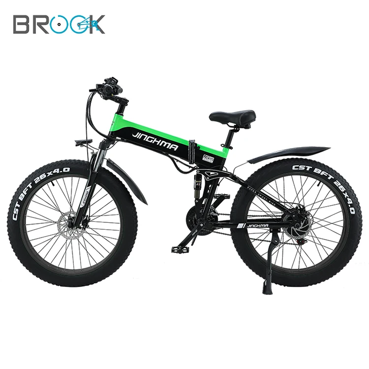 26 inch 48V 500W Disc Brake Fat Tire dual suspension Beach rickshaw Electric Mountain Bike with Lithium Battery