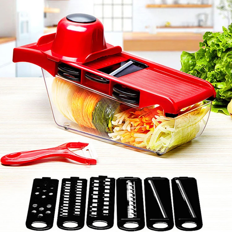 WONDERFUL Wholesale Practical kitchen Tools 6 in 1 Multifunction Vegetable Cutter Grater Slicer Vegetables Chopper