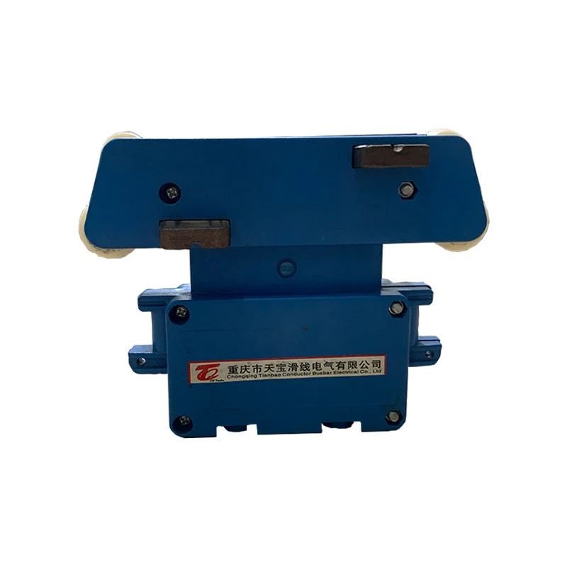 Insulated conductor rail system current collector for cranes