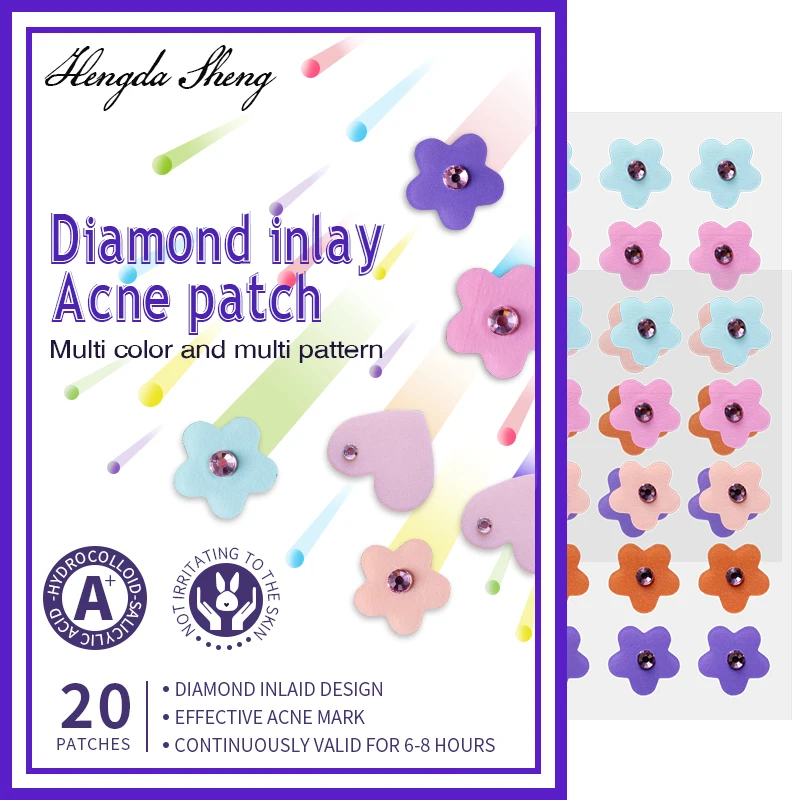Customized Shape Colorful Stars Hydrocolloid Acne Blemish Pimple Patches Acne Patches Private Label