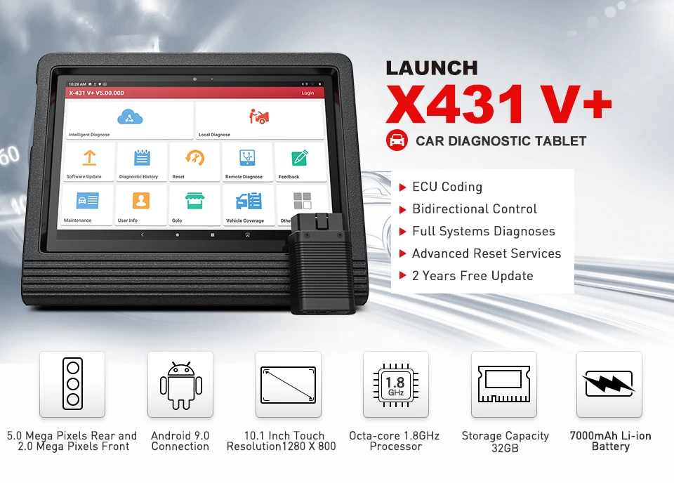  10 дюймов глобальная Версия Launch X431 V + как Pro3 полный системы автомобильный диагностический