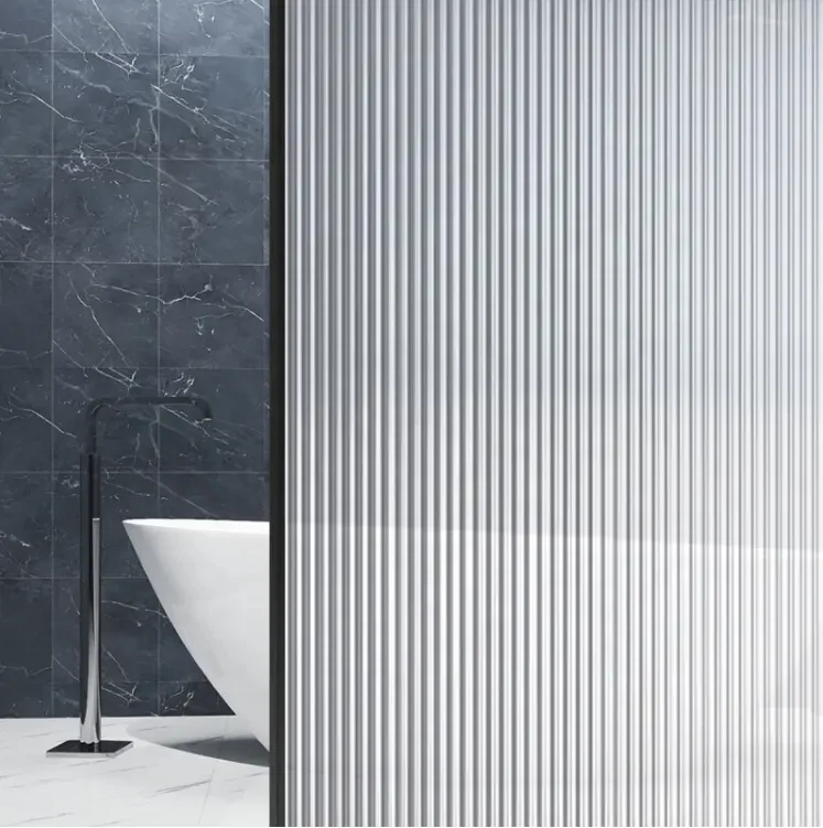13mm Transparent Window glass Film reeded window tint  film Fluted privacy Window Film for door glass decorative
