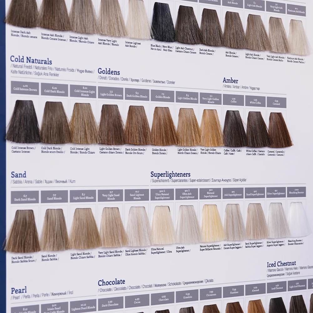 Enchanter Hair Dye 87 Shades Color Pallet Ash Blonde Hair Color Chart Book For Salon