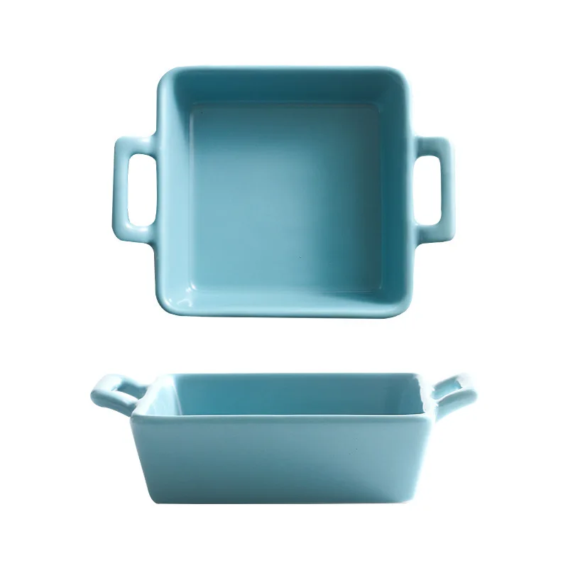 Nordic cutlery ceramic amphorae square creative baking dish cheese home microwave oven baking dish