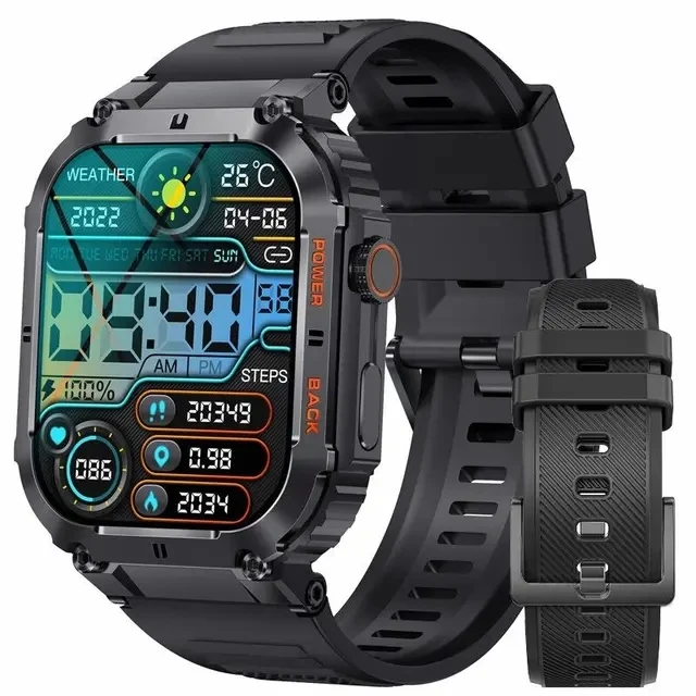 Smart Watch for Men with OEM Reloj Inteligente Fitness Tracker 1.96 Inch BT Call Smart Watch Man full touch screen Long standby