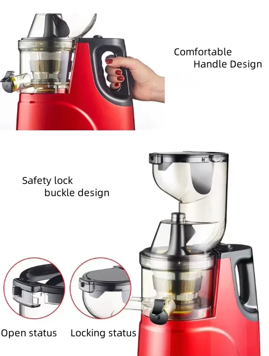cold press extractor ATC-H8002 with top quality for sale 150W big mouth slow juicer