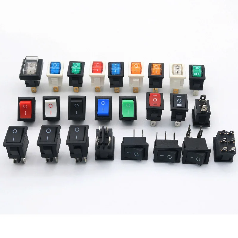 Переключатель питания Kcd1 2 3 4 6 Pin on off/Rocker/Mini / Micro / PCB / 12V / 24V / 220V CE/CQC/светодиодный кнопочный переключатель