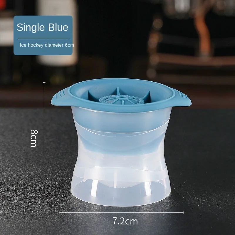 
Factory manufacturer ice hockey mold whisky round plastic silicone ice hockey grinder DIY ball mold 