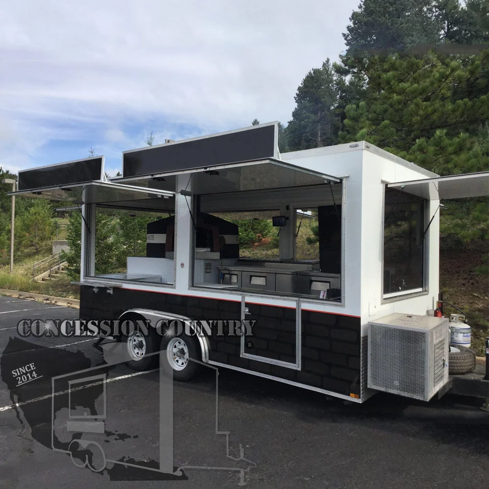 Big Concession Automatic Street Fiberglass Airstream Foodtruck