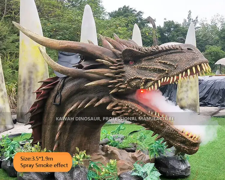 Animatronic Dragon Ride Amusement Park Ride on Dinosaur Customized