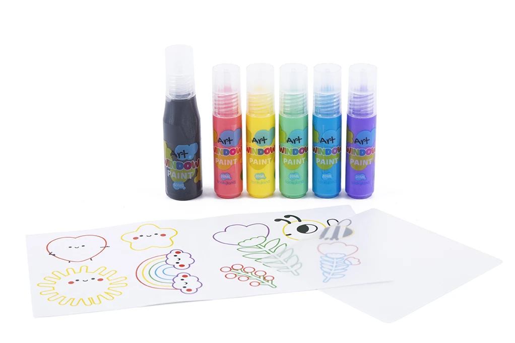 DIY Drawing Toys 3D Instant Sticky Window Paint Glass Decoration Cling for Kids Arts and Craft Kits