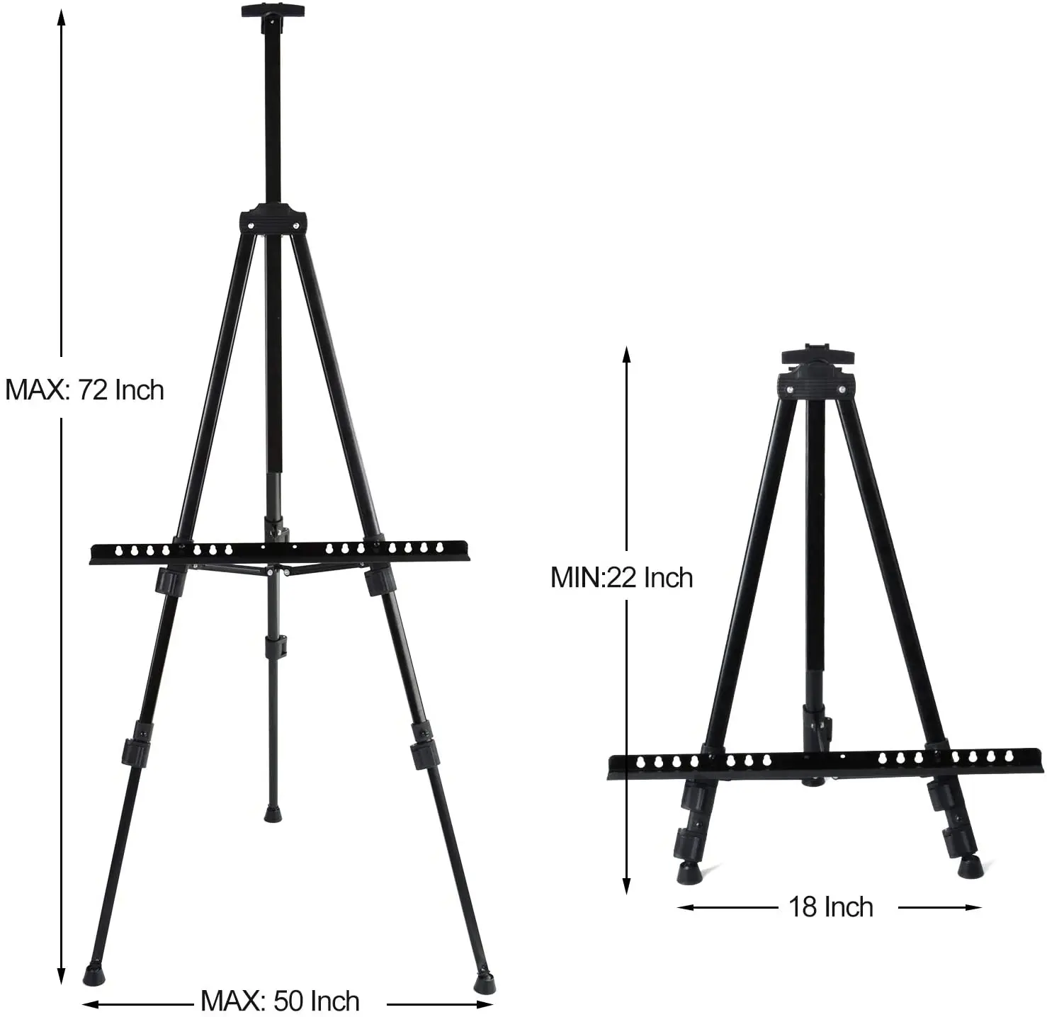 Портативный алюминиевый мольберт 72 'с черной сумкой для переноски