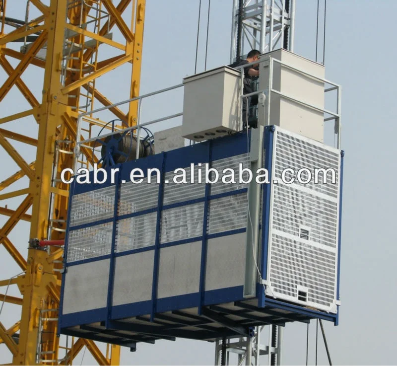 
CE approved double cage 2t construction hoist, passenger hoist 