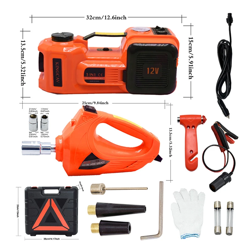 With Air Pump Electric Car Scissor Jack Electric Car Jack Kit Electric Hydraulic Car Floor Jack For Auto Repair Lifting Tools