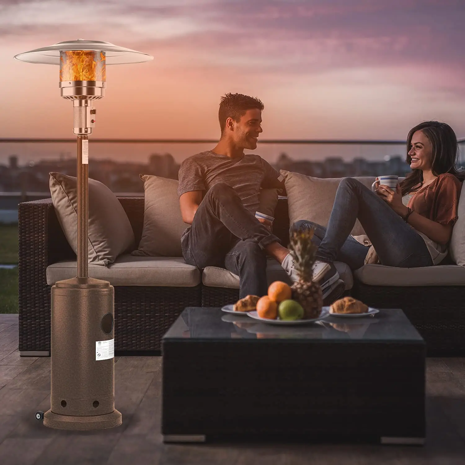 Standing Waterproof Umbrella Round Propane Infrared Patio Heater Cover Outdoor Patio Heater Gas Patio Heater