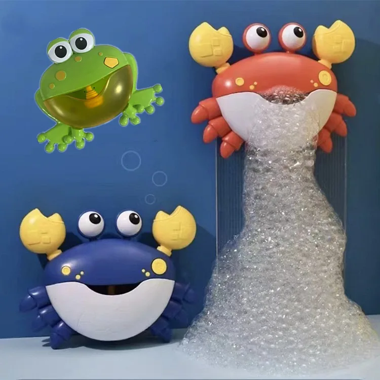 Cute Cartoon Animals Frog Crab Bubble Bath Toys Music Play Automatic Foam Soap Bubble Bath Brinquedos