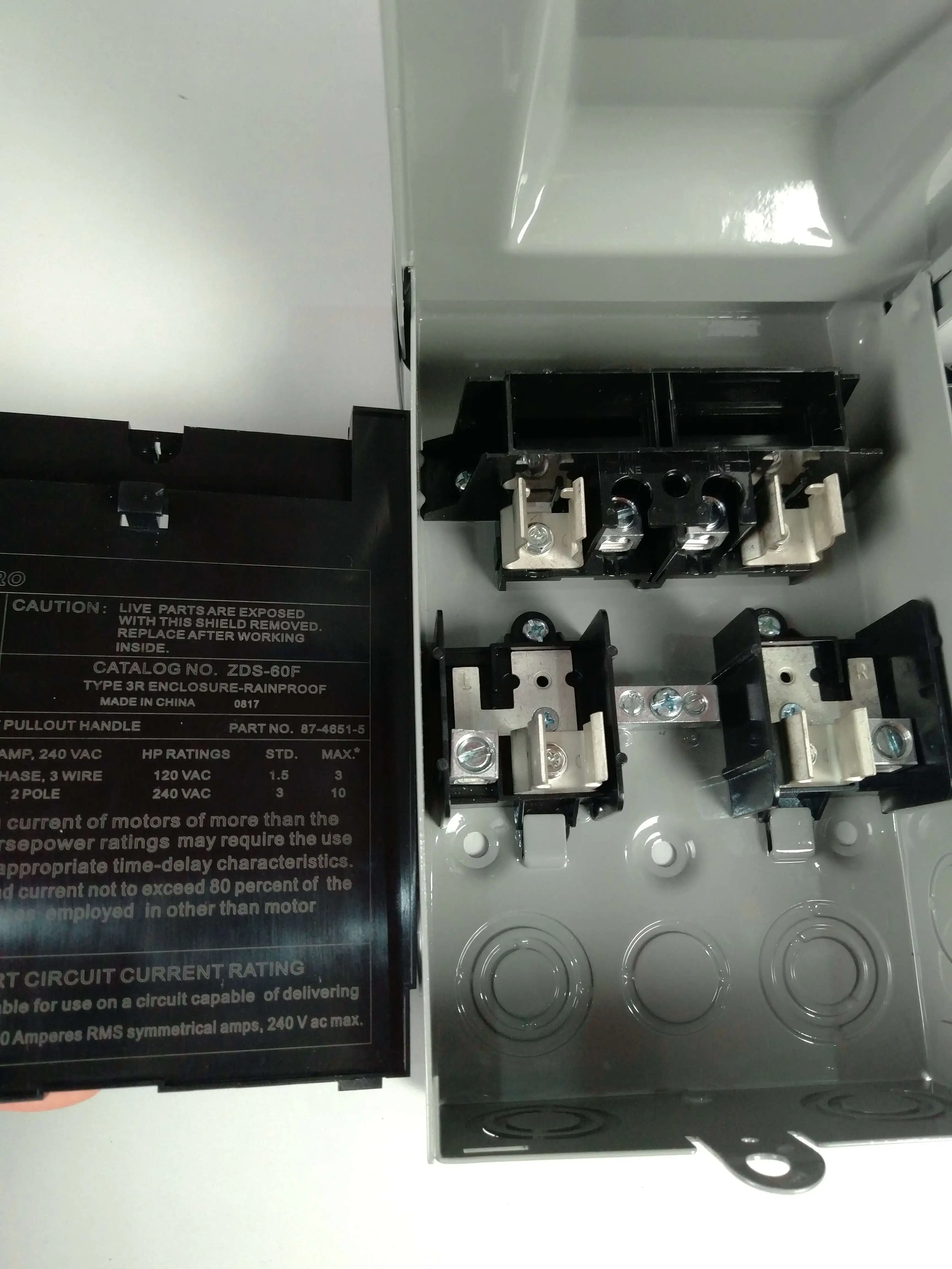 Professional Manufacture 60A Pull out Switch box Non-Fused Disconnect box Plastic Electronic Components Fused Disconnect box