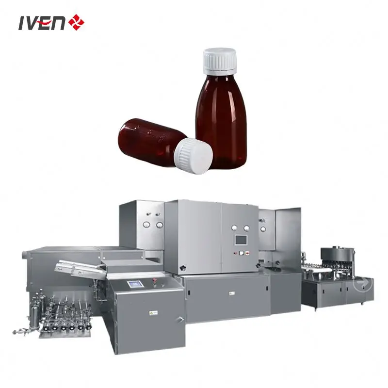 Syrup Injection Molding And Dispenser Machinery Vitamin Syrup Bottle Filling And Sterilization System