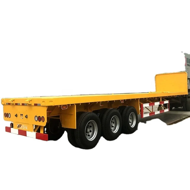 20tf 40tf 50Tons 3 Axles 40 foot Container Transport Flatbed Semi Trailer