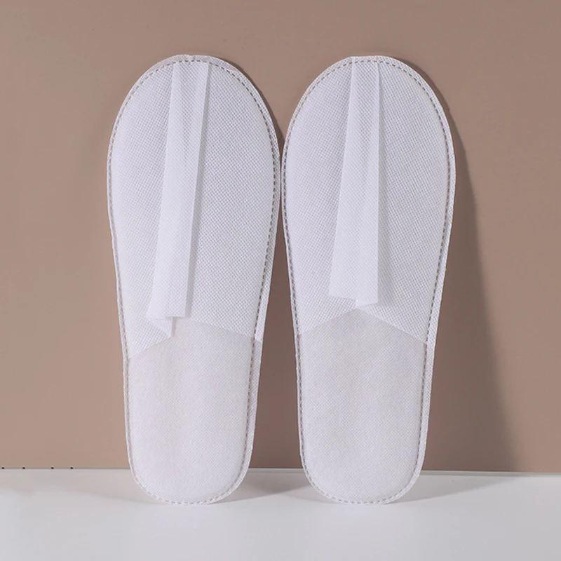 Cheap Hotel Disposable Slipper Machine Made White Black Eco Non Woven Slippers