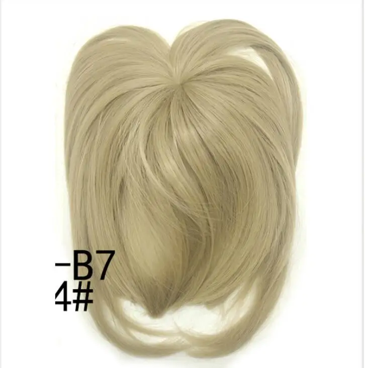 Hairpiece with edgy head and center fringe Wig bangs high temperature silk Traceless simulation fringe