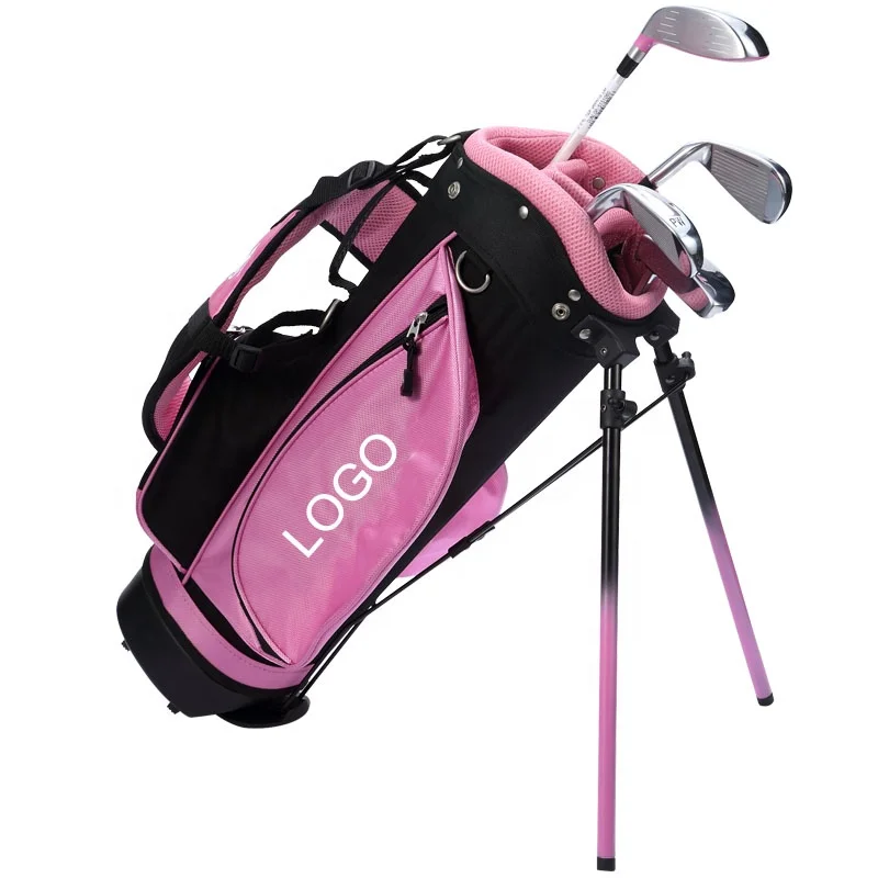 Junior 5 Piece Pink Complete Golf Club Sets for Kids