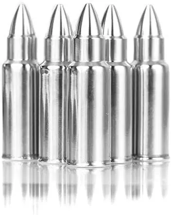wholesale custom logo Stainless Steel Whiskey Stone Bullets Revolver Bullets The Wine Savant Whiskey Stones Gift Set for Men