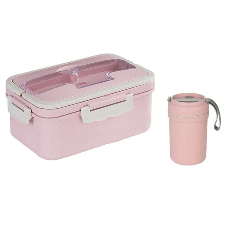 bento box lunch box microwave safe lunch box set with mug cup for kids or adults