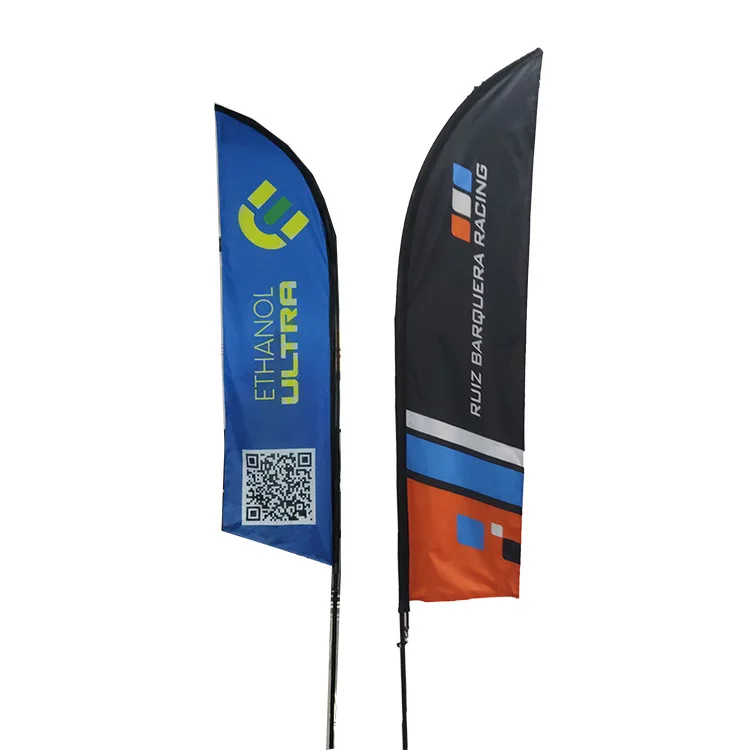 Sale Custom Prints Outdoor Beach Feather Flags 6M Sign Banners Mini Teardrop Poles Ground Spike For Shenyang Manufacturers