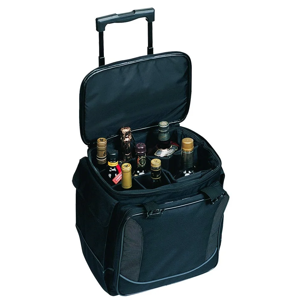 Rolling packing transport shipping tsa approved glass bottle in hand checked  airplane travel carry on wine luggage suitcase