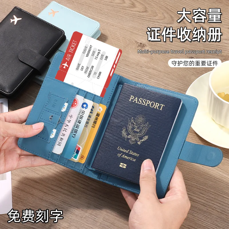 In Stock Travel Us Singapore Japan Korean Uk Leather Passport Holder Wallet With Cards Pen Cash Ticket Slot