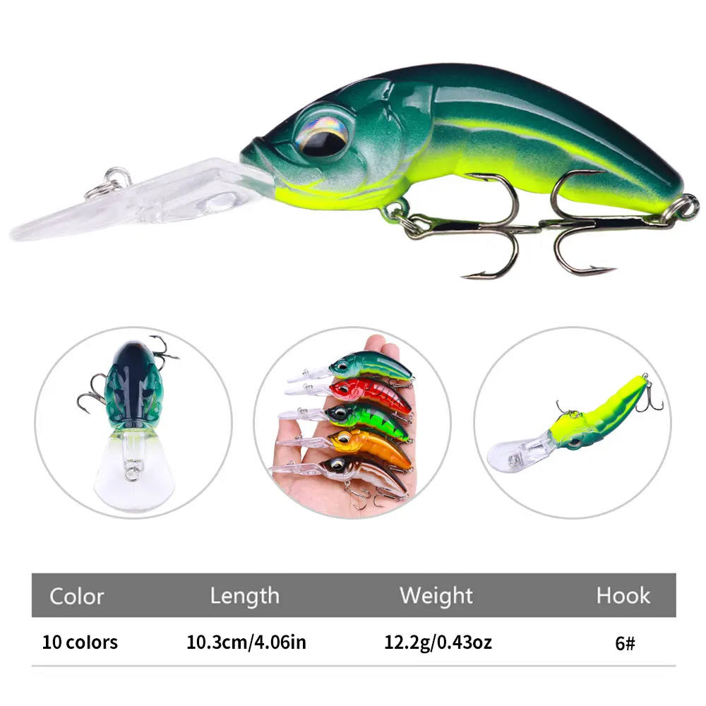 4.05 Inch Minnow Lure Bait 10.3CM Minnow Fishing Tackles 12G  0.42oz Hard Plastic Minnow Bait Saltwater Pesca Isca